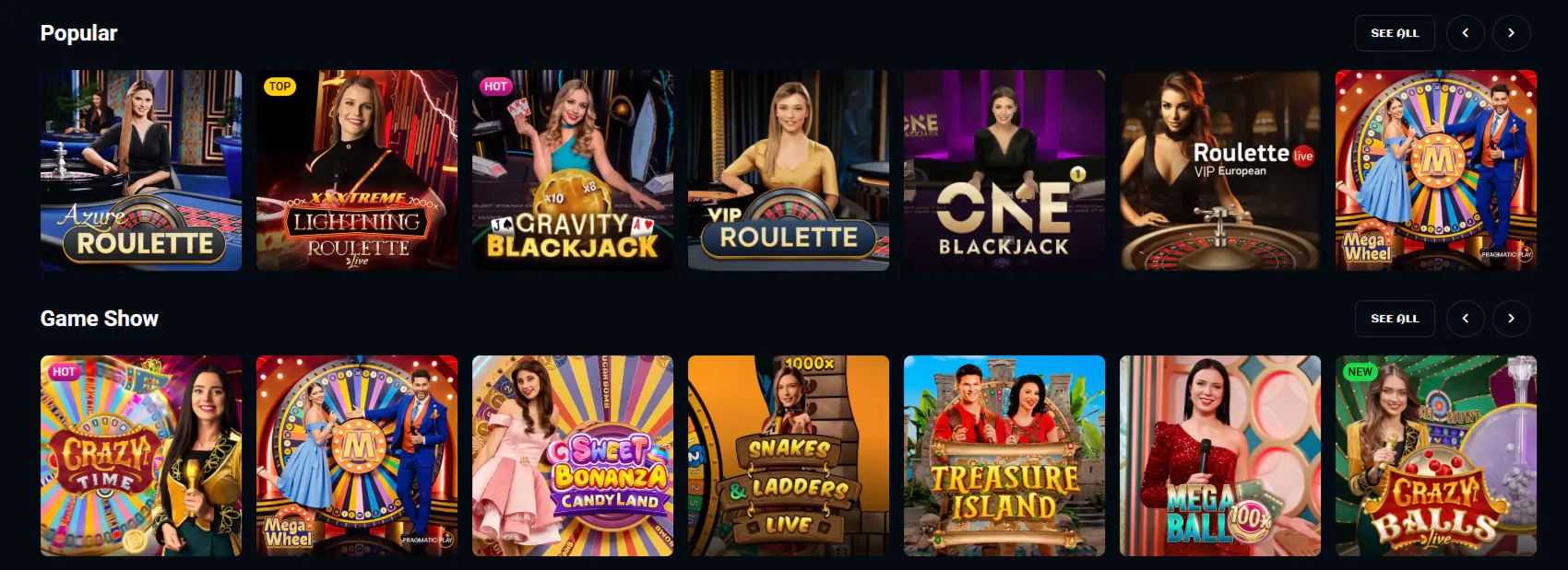 Live Casino at SpinsUp